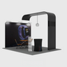 Modular L Arch TV Display Exhibition Kit for 3m Wide Booths