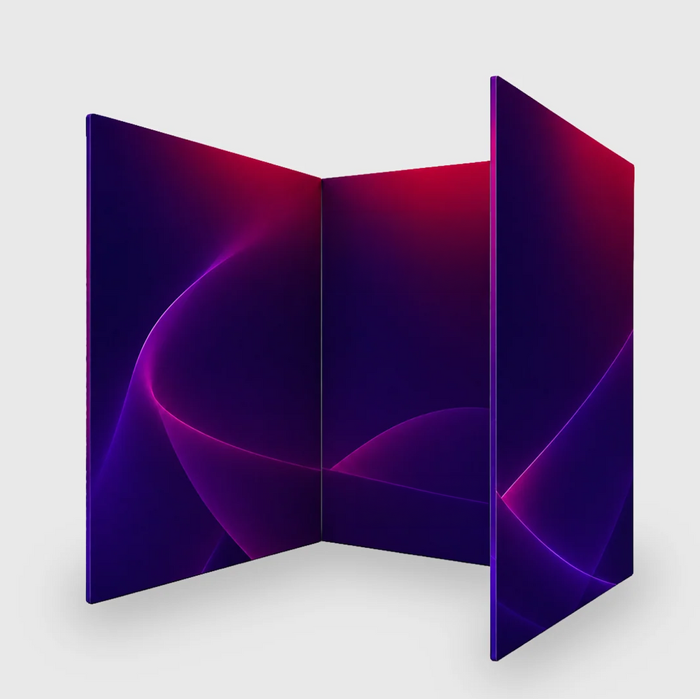 Custom Printed 3 Sided Photo Booth Enclosure