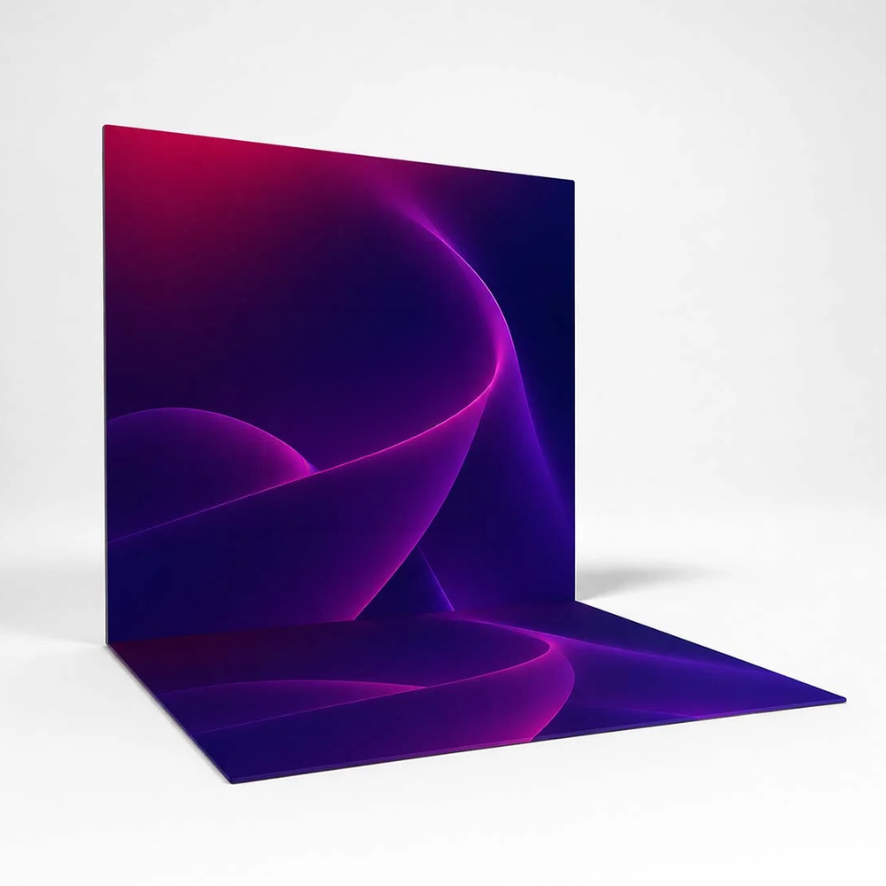 Custom Printed L - Shaped Exhibition Booth
