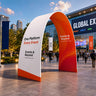 Tapered Curved Fabric Arch Display