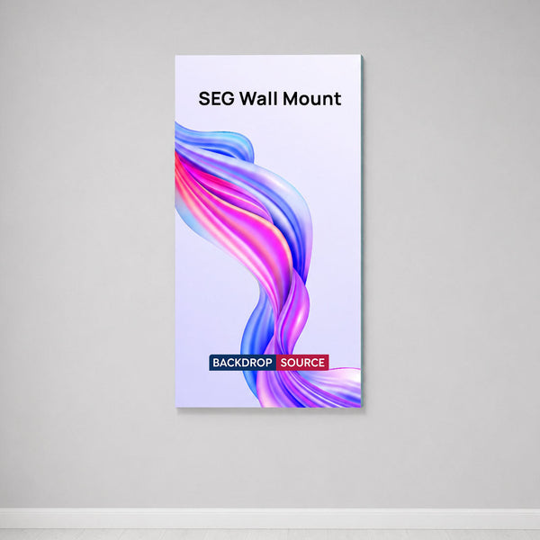 Non-Backlit Wall-Mounted SEG Fabric display - 60mm Depth
