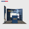 3x3m Curved Wall Booth Kit with Banner Stand & Counter