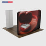 3x3m Trade Show Booth Kit with Backwall & Roll-Up Banner Stand