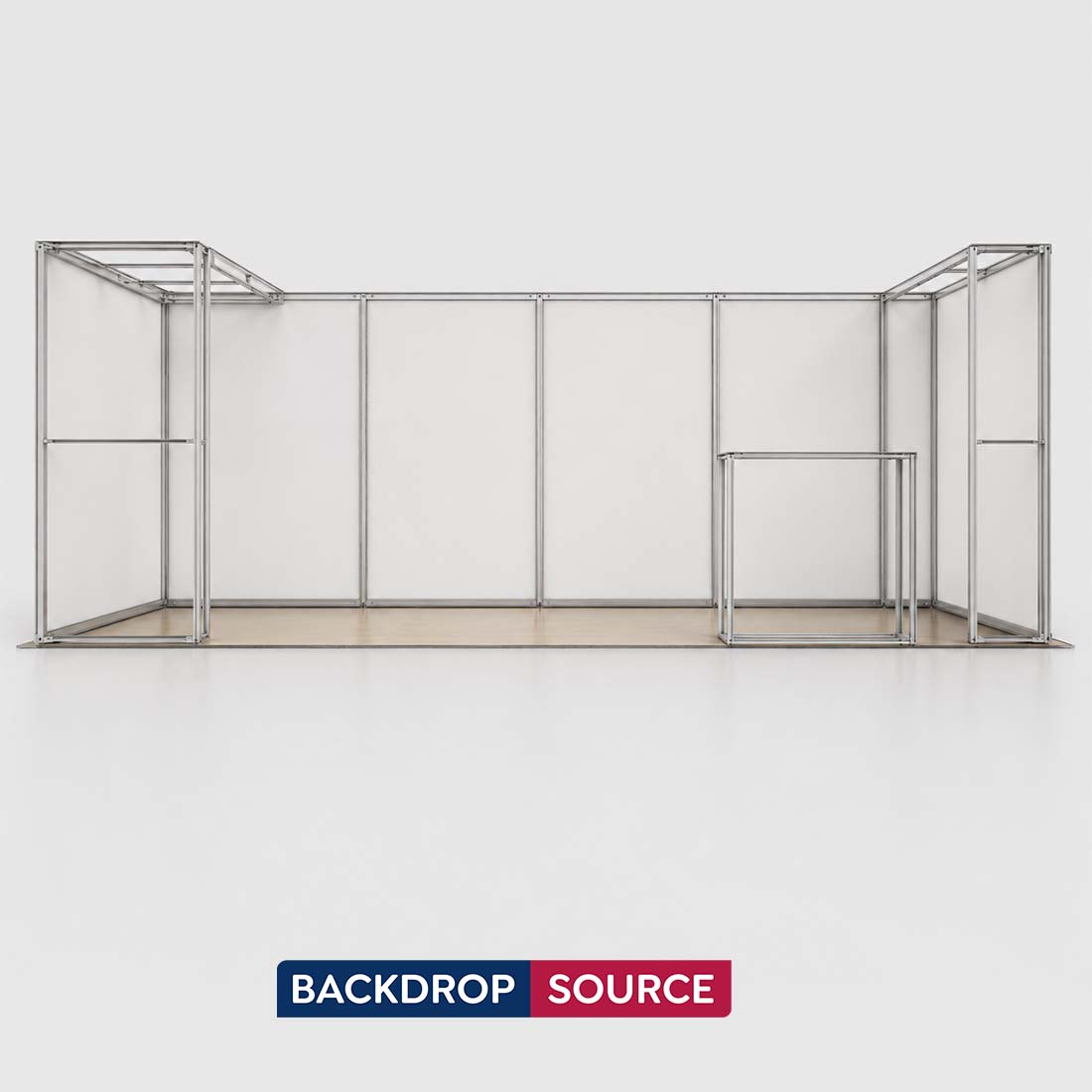 3x6m 3D Media Wall Booth Kit with 12 Display Shelves