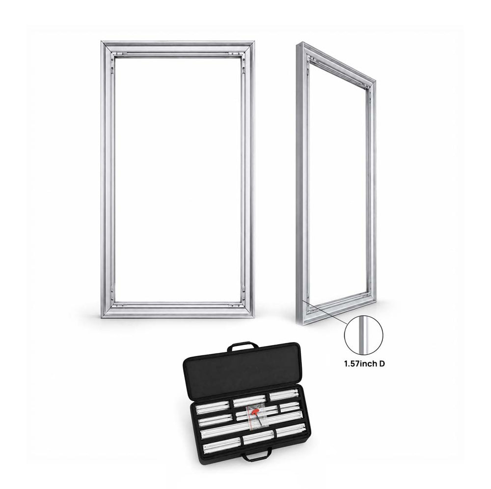 Non-Backlit Wall-Mounted SEG Fabric display - 40mm Depth