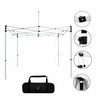 3m x 3m Fabric Canopy Kit with L-Shaped Wings & 4 TV Displays