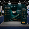 3x3m Trade Show Booth Kit with Backwall & Roll-Up Banner Stand