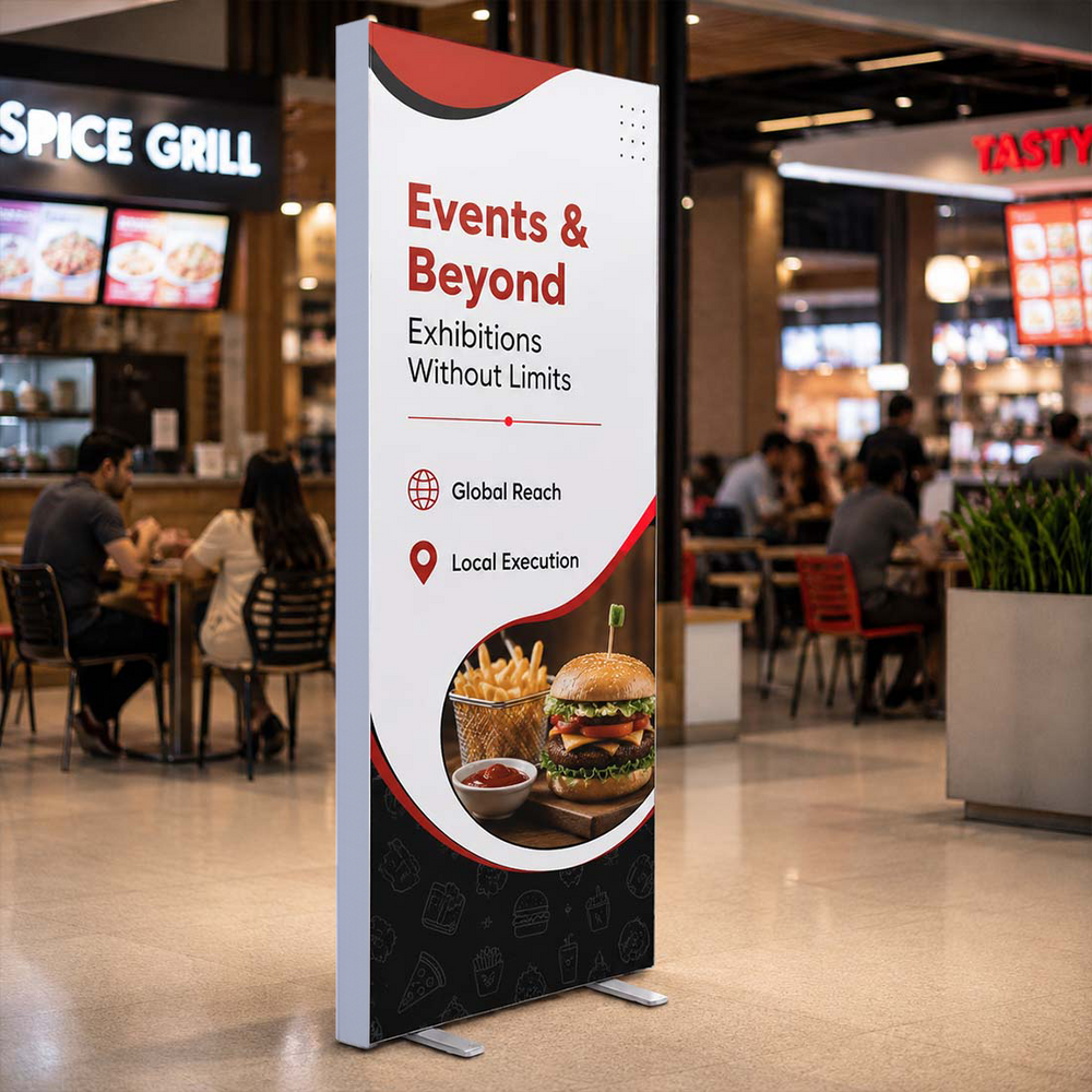 Non-Backlit SEG Fabric Media Wall - 0.85m W x 2m H