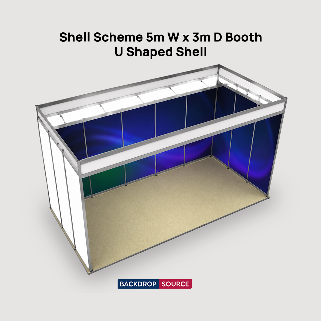 Shell scheme Exhibition Graphics for 5m Wide x 3m Depth Booth