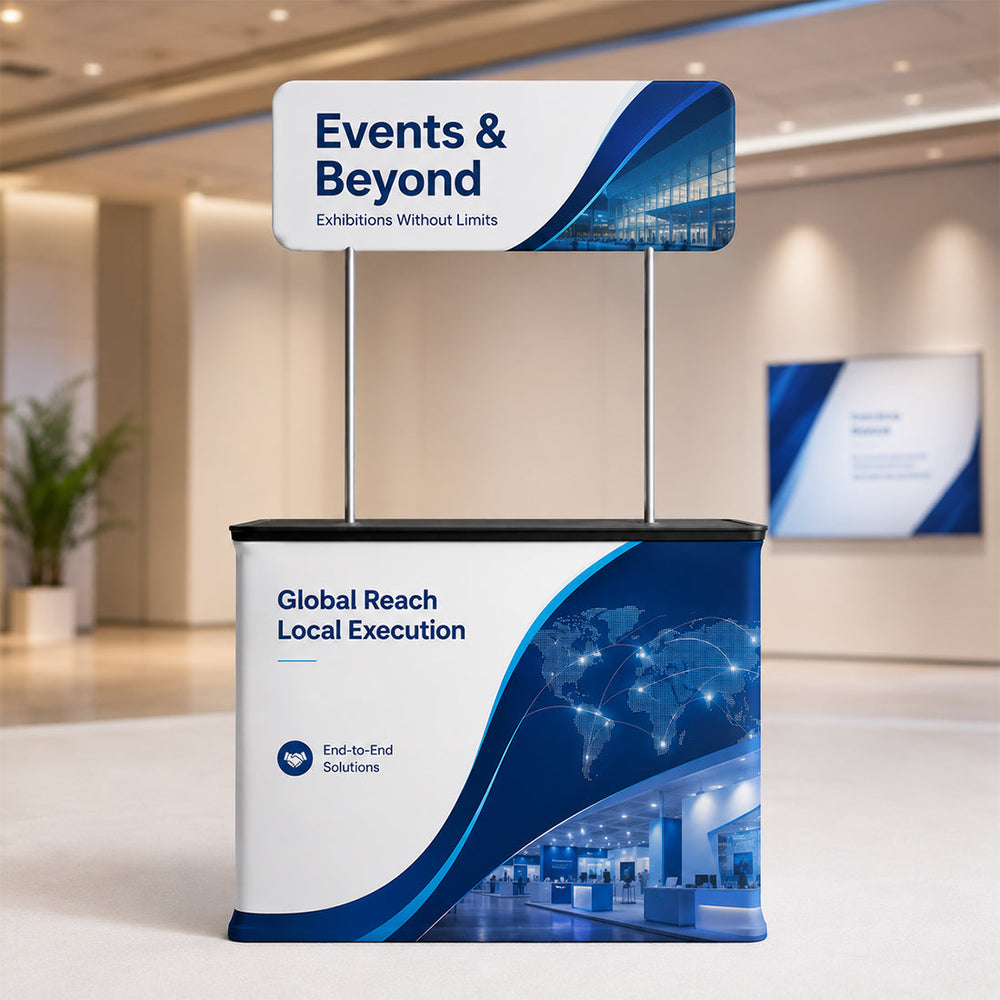Convertible Fabric Podium Case with Header Display
