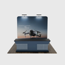 Compact 3x3m Booth Kit with Backwall and Table Cover