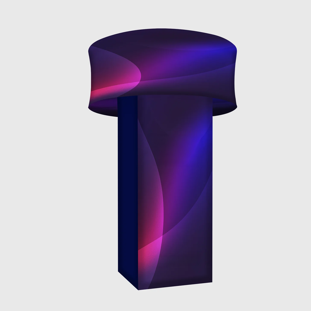 Fabric Tower Column Stand with Circle