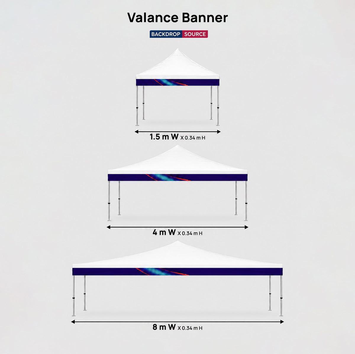 Fabric Canopy Tent Valance Banner Regular price