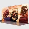 6x3m Backlit SEG Lightbox Booth Kit with 6m Wall & TV Mount