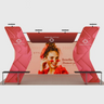 6x3m Booth Kit with 6m Backwall, V-Shape Shelving & Sign