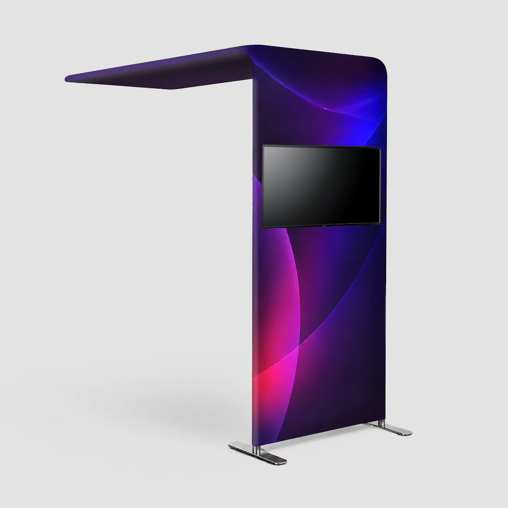 Premium Modular L Arch TV Display Exhibition Kit for 3m Wide Booths