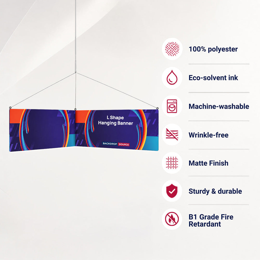 L Shape Hanging Banner