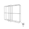 Modular 3D T-Shaped Fabric Display Wall