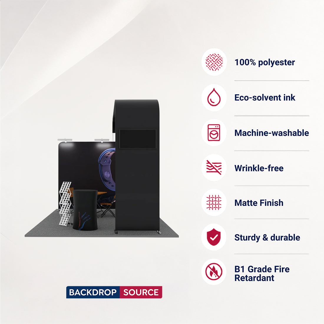 Modular L Arch TV Display Exhibition Kit for 3m Wide Booths