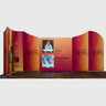 5x5m Magnetic Fabric Booth Wall with 10 Panels