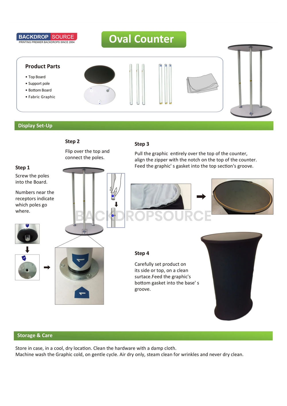 Oval Fabric Display Counter (For Podium & Booth Exhibitions)