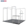 3x3m L-Arch Booth Kit with 3D Shelf Wall Box & Counter