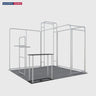 3x3m L-Arch Booth Kit with 3D Shelf Wall Box & Counter