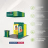 3x3m Booth Kit with Modular Walls, Hanging Banner & Counter