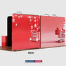 6x3m Booth Kit with 3D Wall Box, Waterfall Arches & 2 Counters