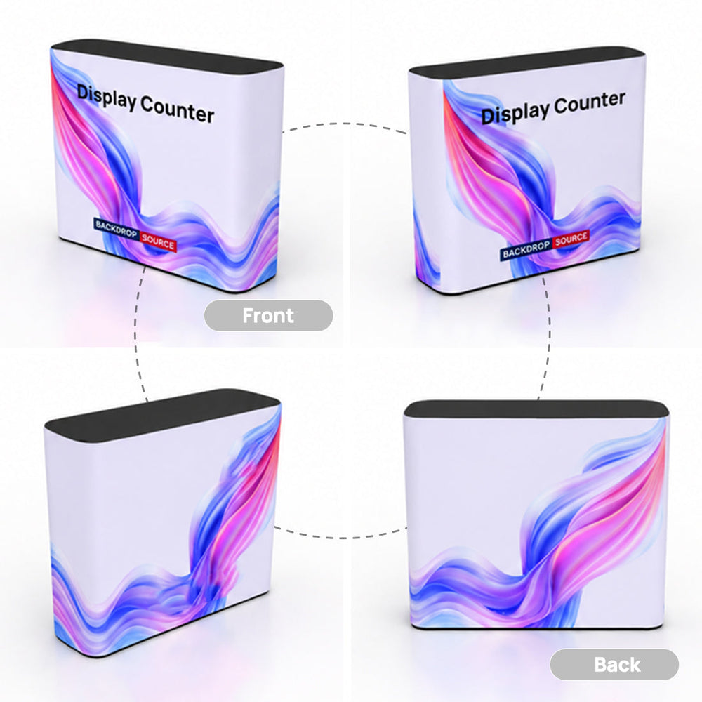 Backlit Premium Fabric Counter Display – 1m/1.2m/1.8m W
