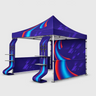 3m x 3m Fabric Canopy Kit with Waterfall Shelves & TV Mounts