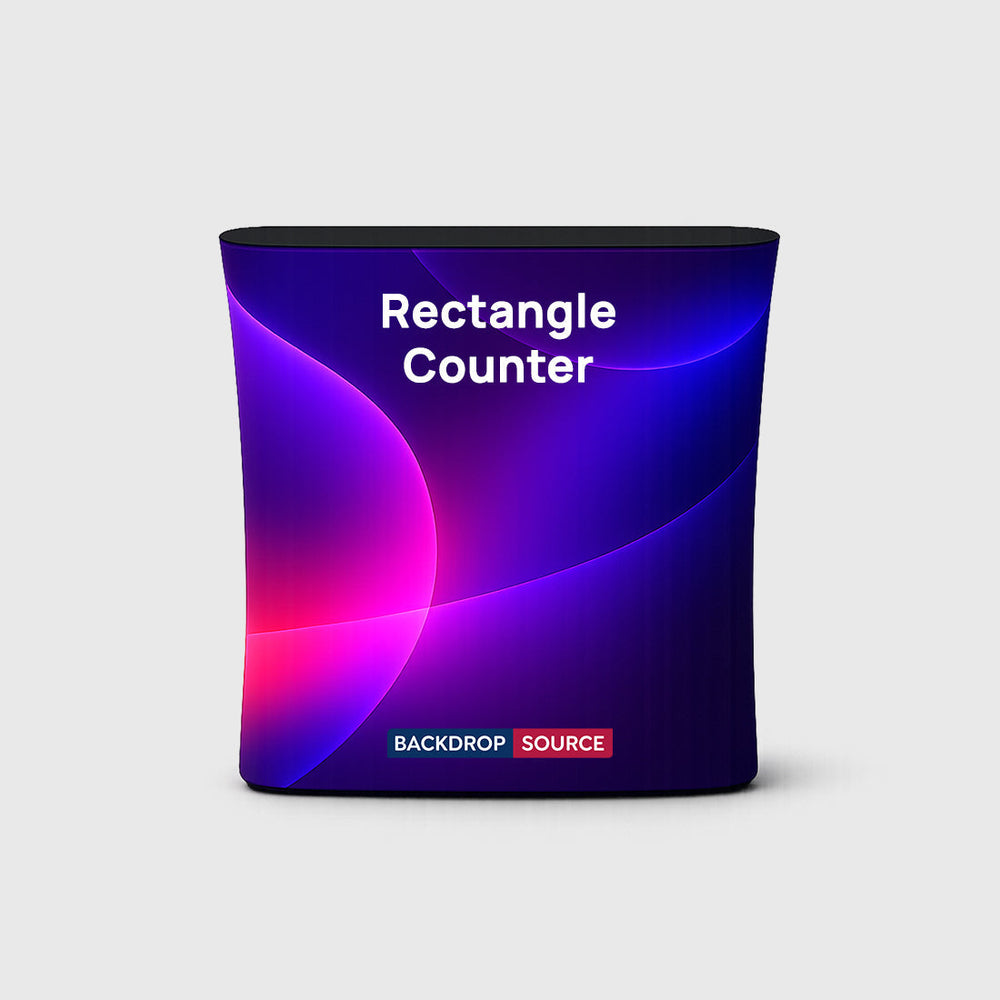 Rectangle Fabric Display Counter - included in Magnetic Fabric Banner Stand & L-Shaped Display Exhibition Kit