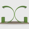 3x6m C-Arch Booth Kit with 2 Counters