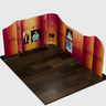5x5m Magnetic Fabric Booth Wall with 10 Panels