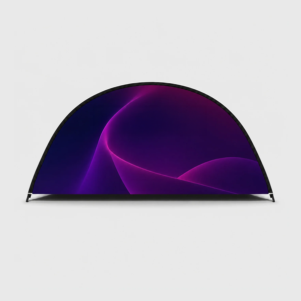 Semi-Circle Fabric Pop Up Banners (Double Side Printed)
