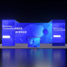 Backlit SEG Booth Kit with Twin L-Arches & Lightbox Counter