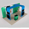 3x6m Magnetic Booth Kit with 2 L-Shape TV Shelf Towers & Counter