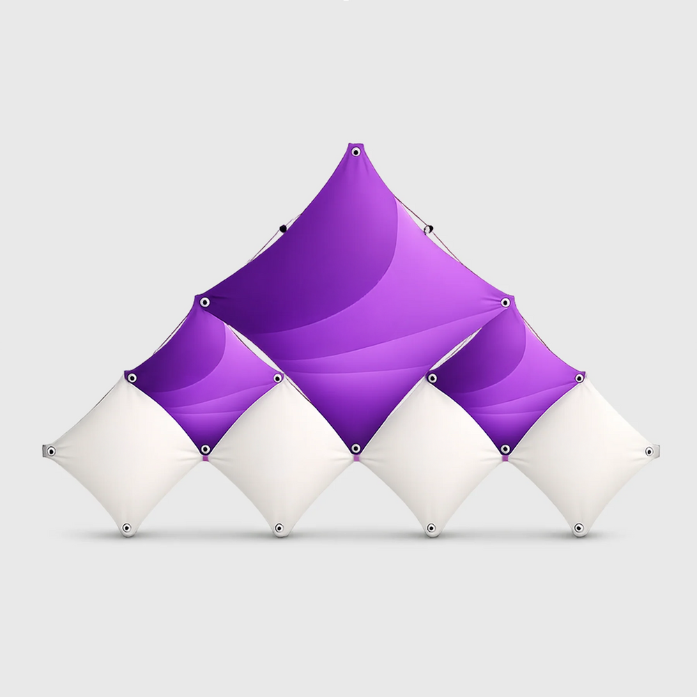 Small Triangular Fabric GeoMetrix Pop Up Grid Display