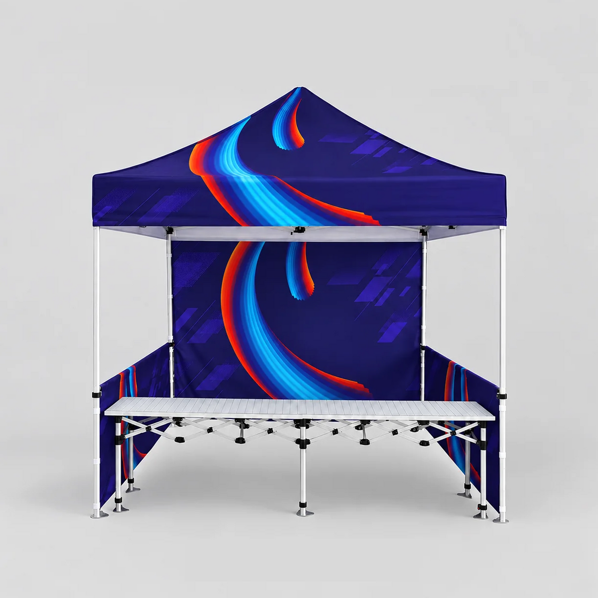 3m x 3m Fabric Event Tent with Folding Counter Table