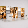 3x6m Triple Backlit SEG Booth Kit with Shelving & LED Counters
