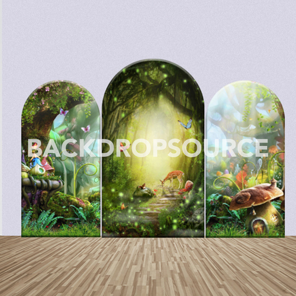Fantasy Jungle Themed Party Backdrop Media Sets for Birthday / Events/ Weddings