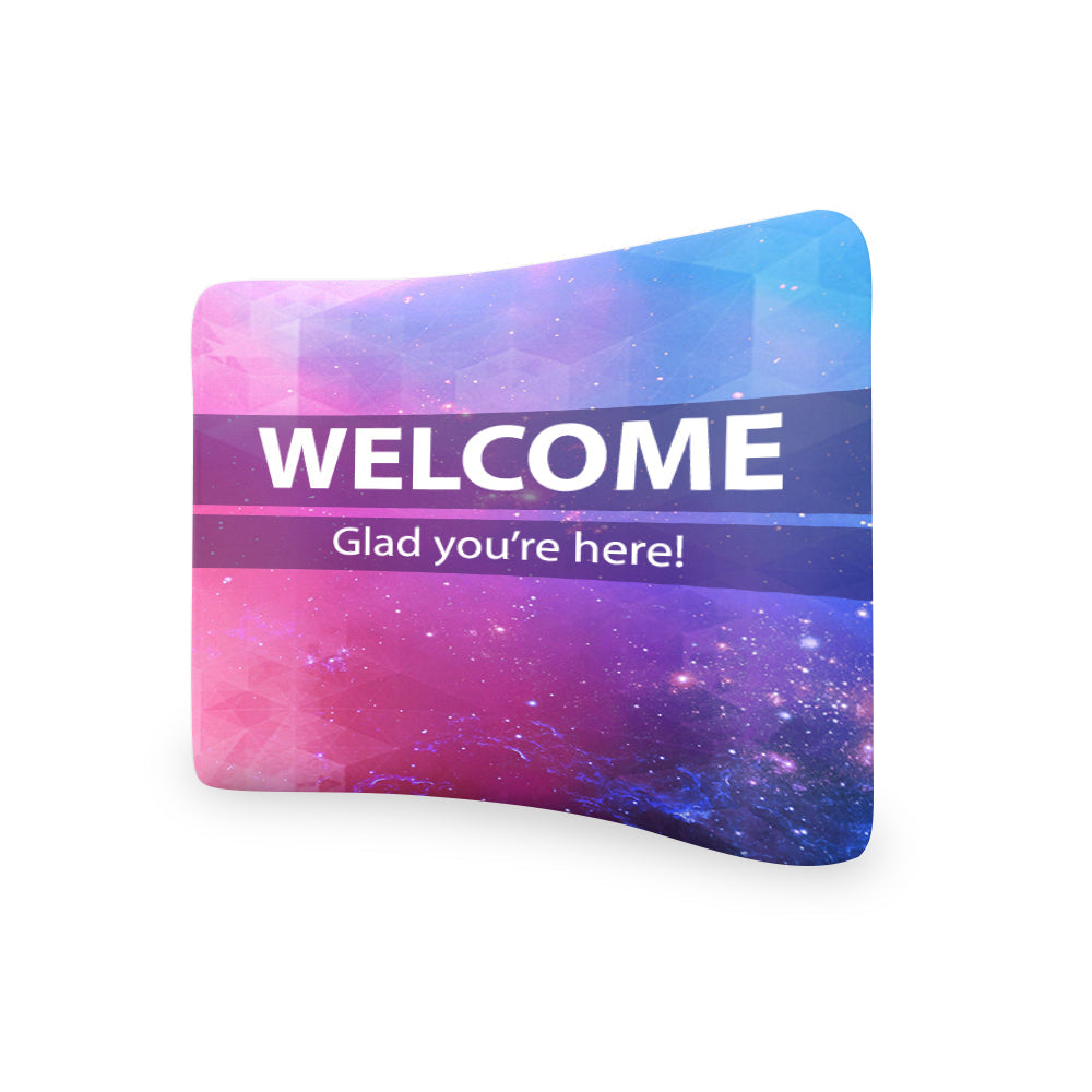 Church Welcome Banners Curved Tension Media Wall