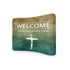 Church Welcome We're Glad You're Here Banners Curved Tension Media Wall Backdrop