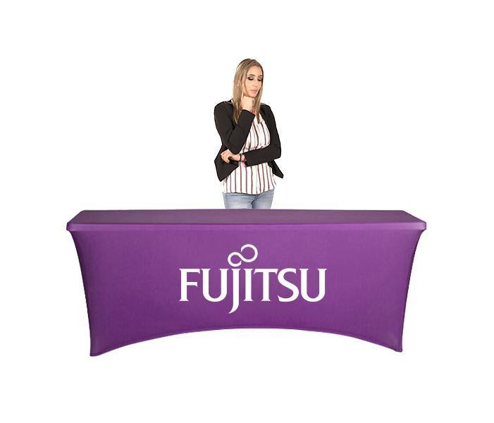 Church Welcome Design Stretched Fabric Tablecloth Cover