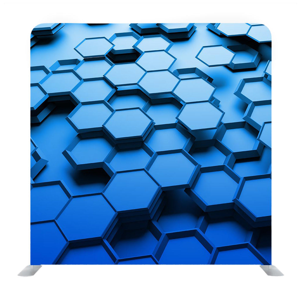 Blue Hexagon 3d Media Wall