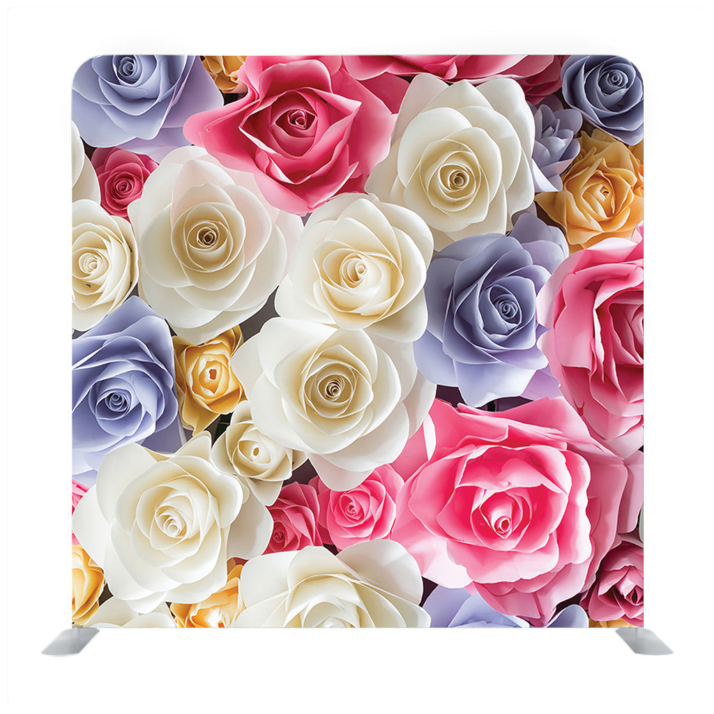 Combined of White And Pink roses Media wall