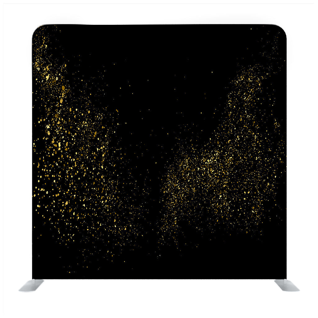 Glittery Gold With Black Background Media Wall