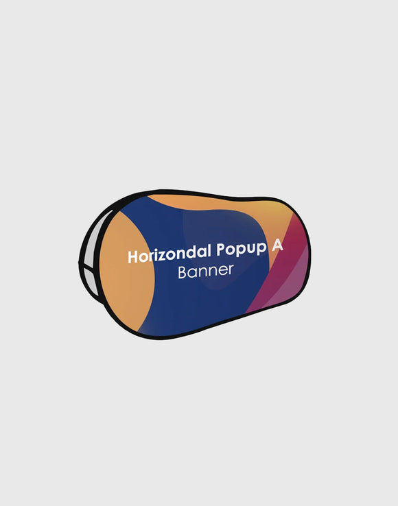 Horizontale Pop-up-Banner (beidseitig bedruckt)