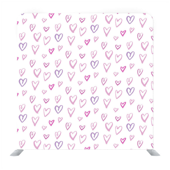 Little hand drawn tiny hearts with white background media wall