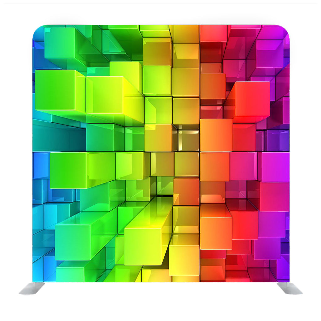 Multicolor 3D Box  Media Wall